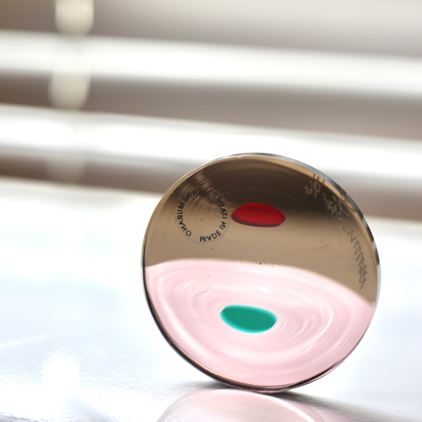 "Mezzaluna"murrine disc paperweight / Venini