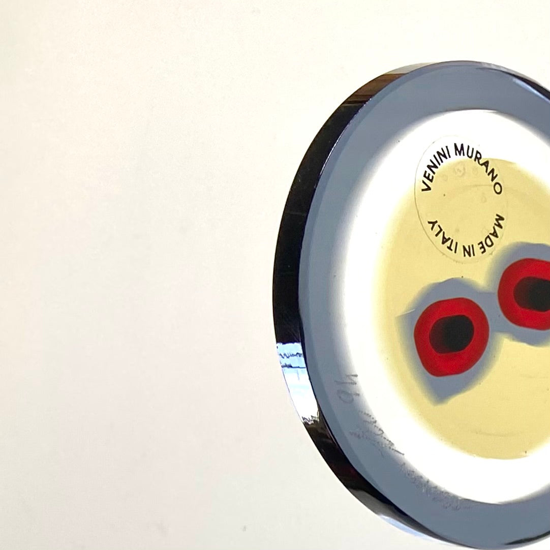 "occhio"murrine disc paperweight / Venini
